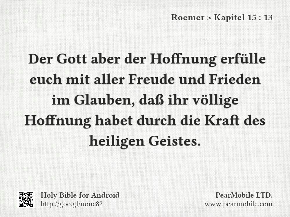 Roemer, Kapitel 15:13
